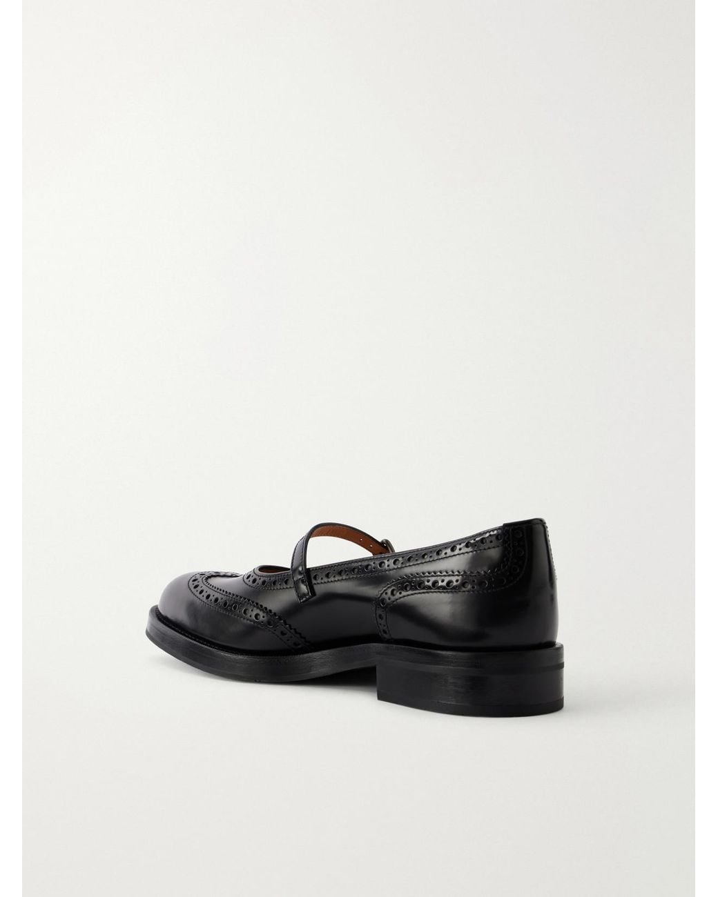 Church's Black Sheila Leather Mary Jane Flats