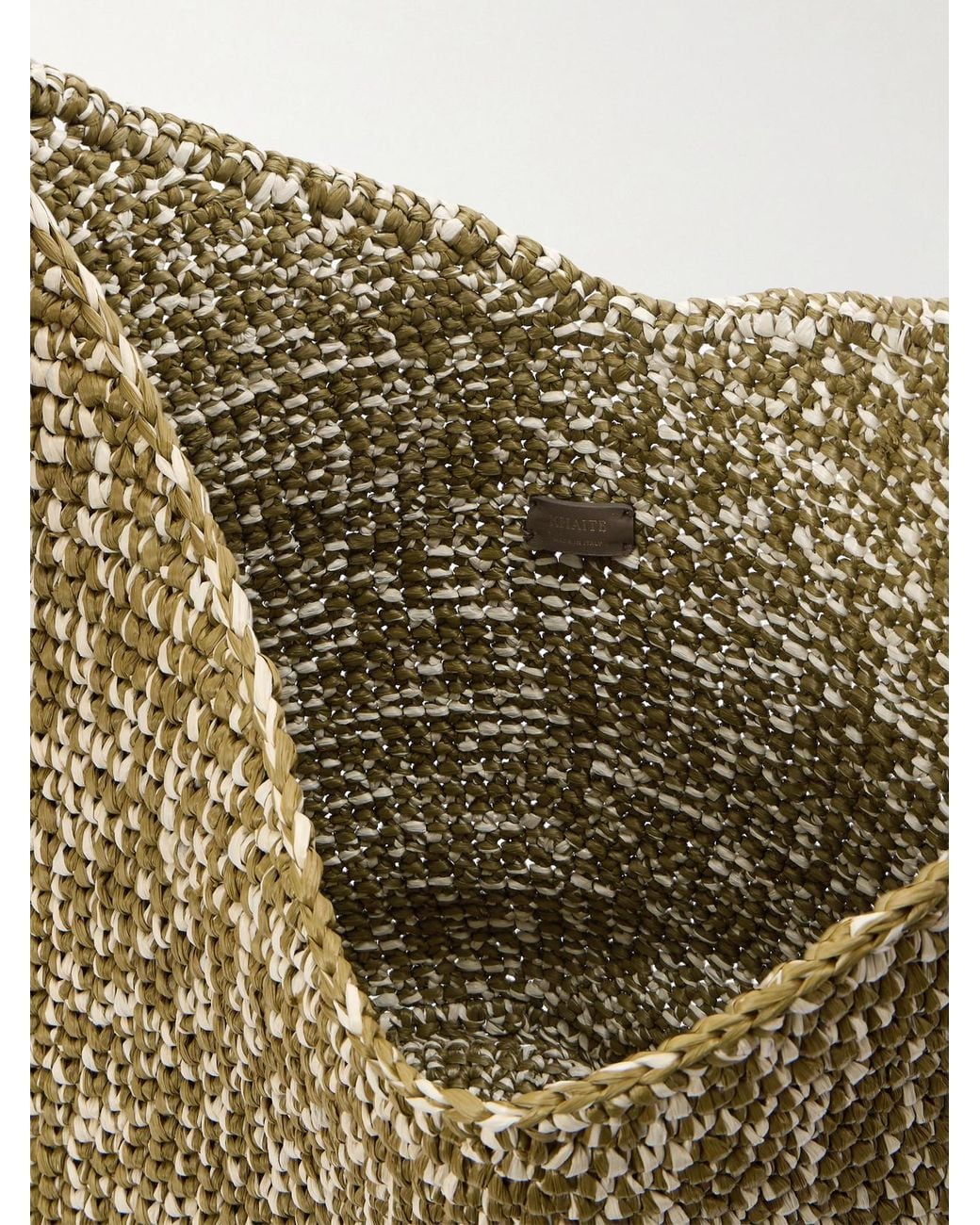Khaite Metallic Lotus Medium Two-Tone Woven Tote