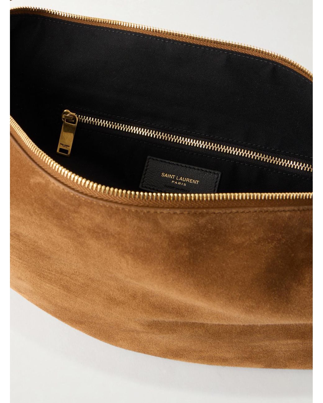 Saint Laurent White Amalia Small Suede Shoulder Bag