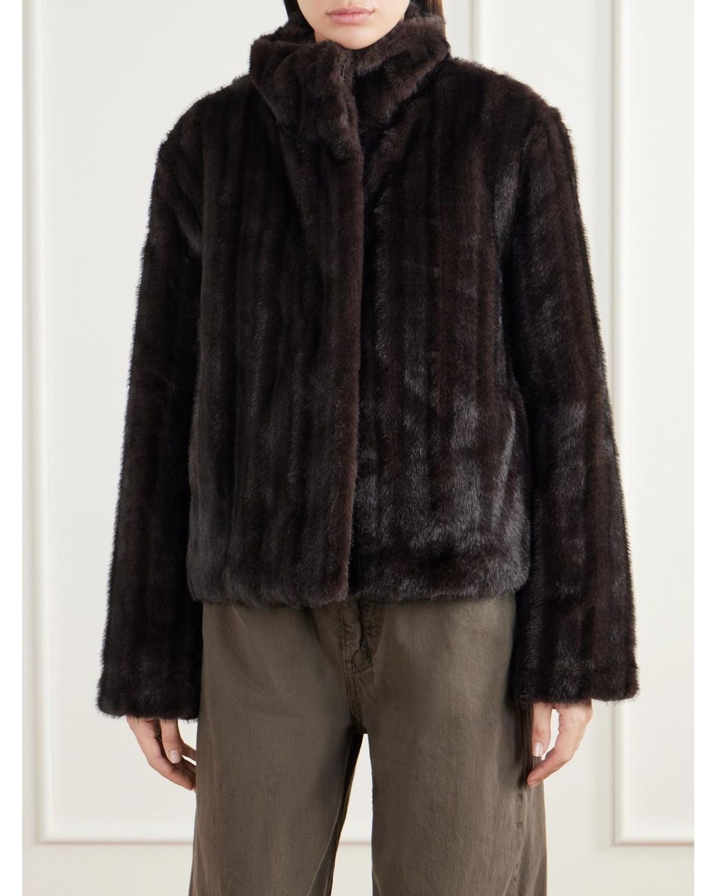 Jonathan Simkhai Black Sudie Plush Jacket