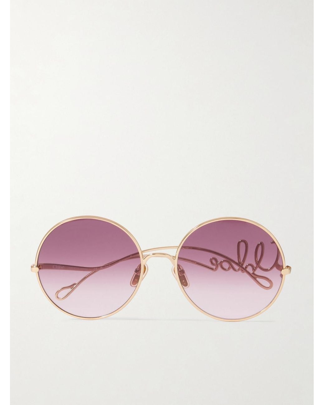 Chloé Iconic Round-Frame-Tone Sunglasses in Pink | Lyst