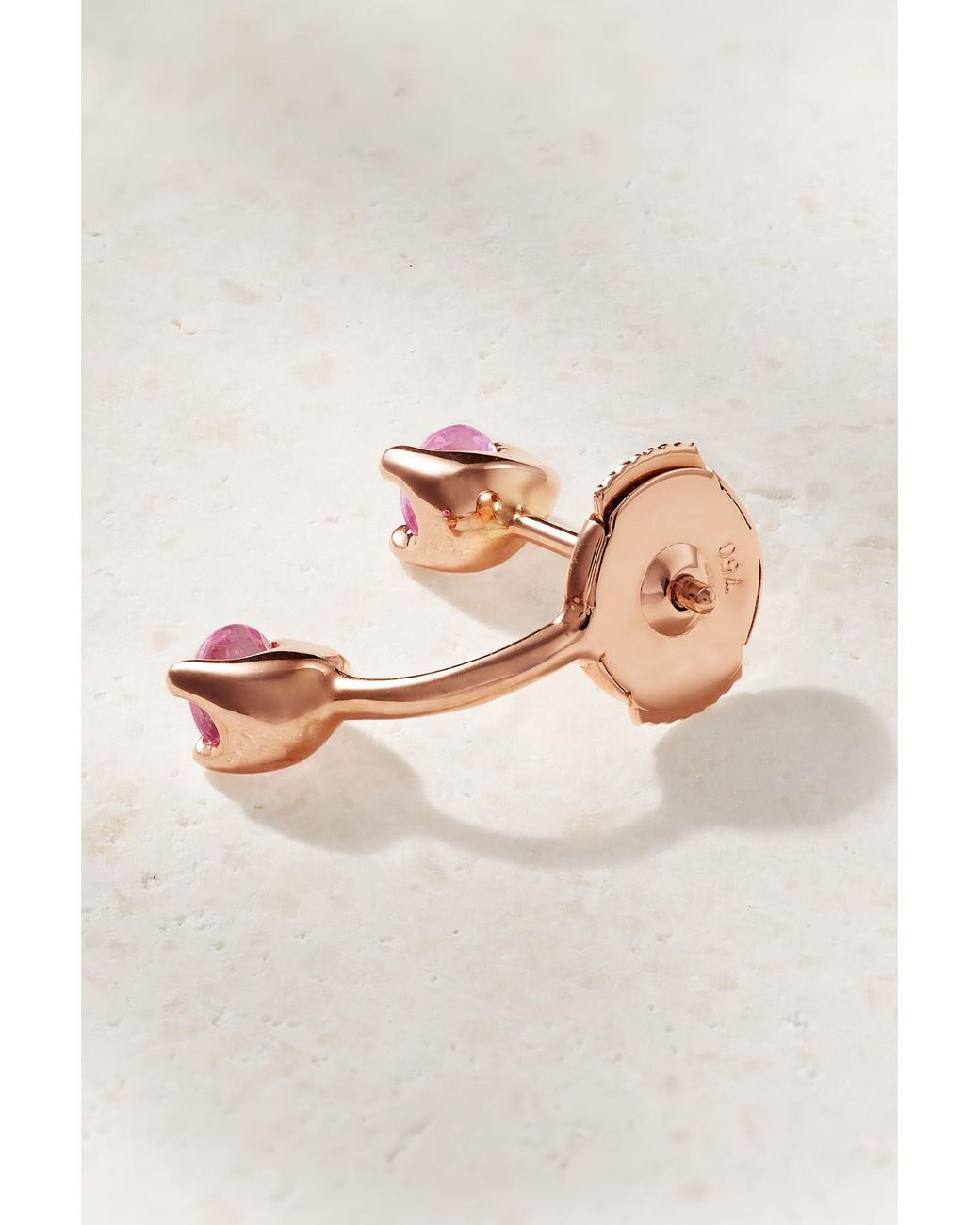 Anita Ko Pink Orbit 18-Karat Rose Sapphire Single Earring