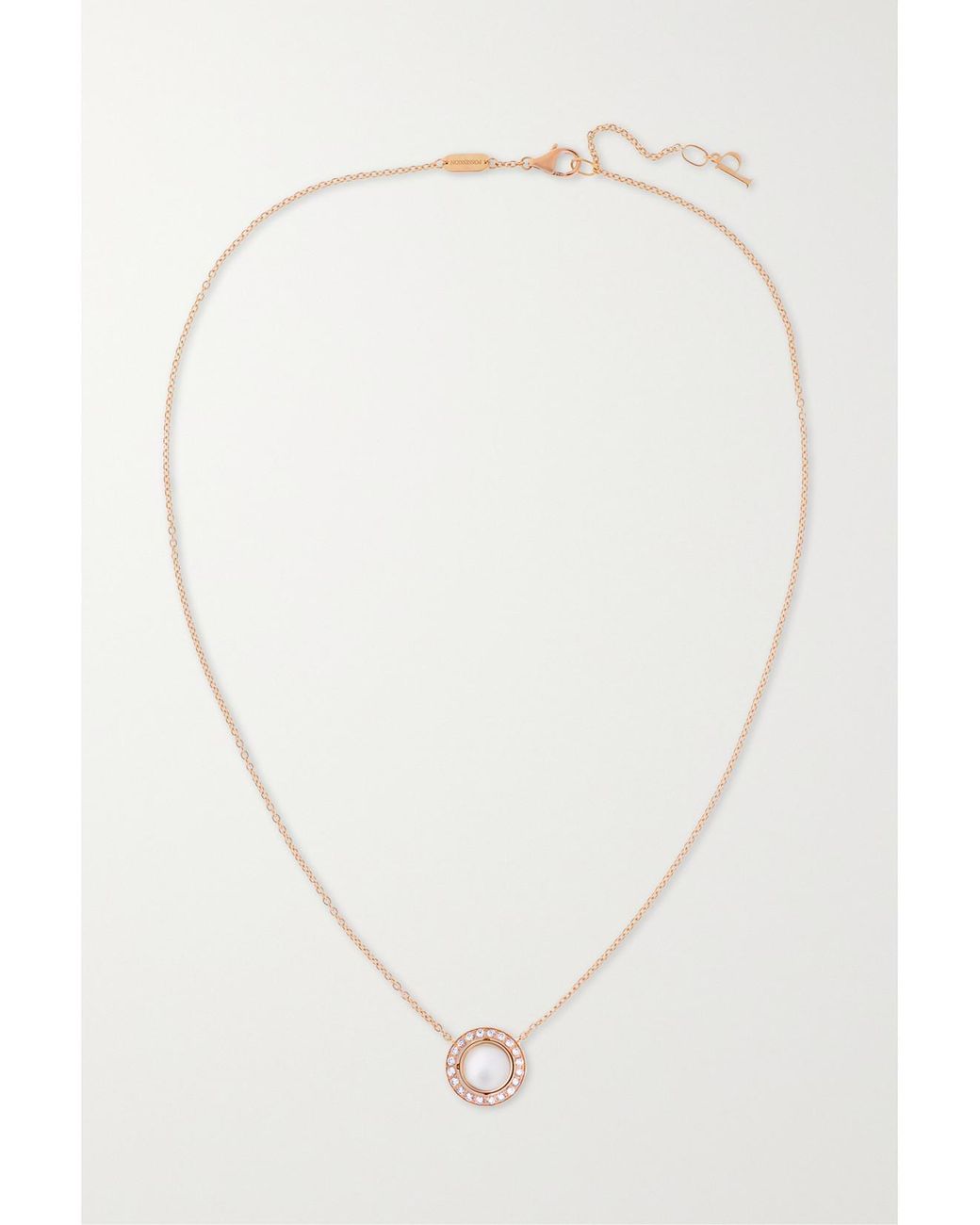 Piaget Natural Possession 18-Karat Rose, Mother-Of-Pearl And Diamond Necklace