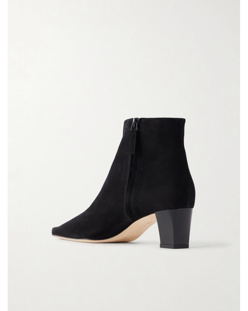 Manolo Blahnik Black Jaima 50 Suede Ankle Boots