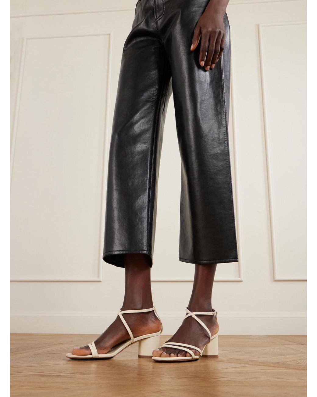 Aeyde Natural Mirella Leather Sandals