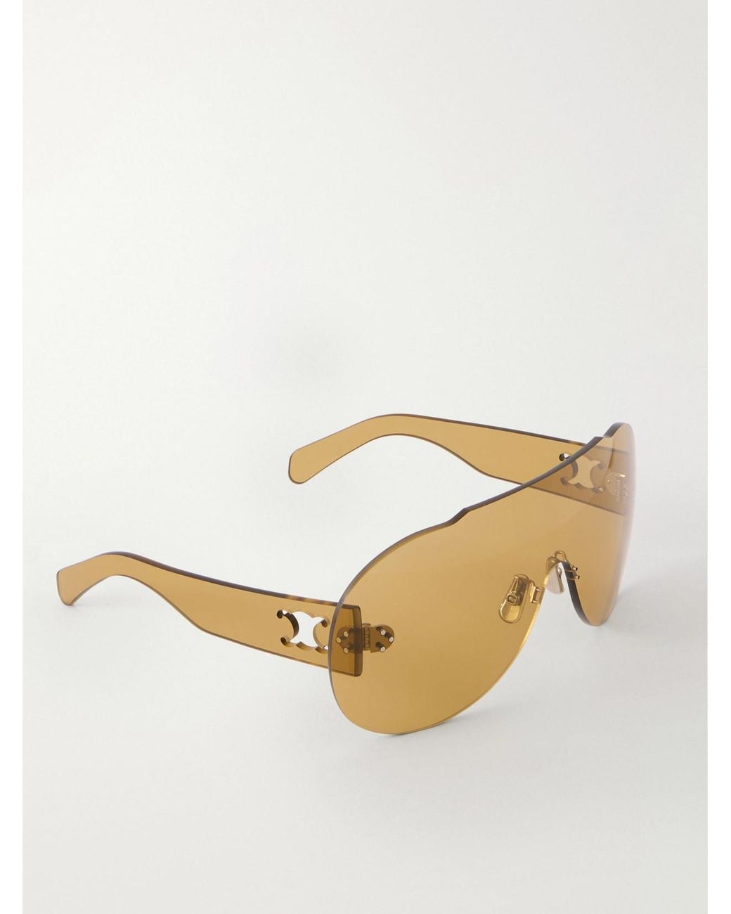 Céline Natural Sundown Shade Aviator-Style Rimless Sunglasses