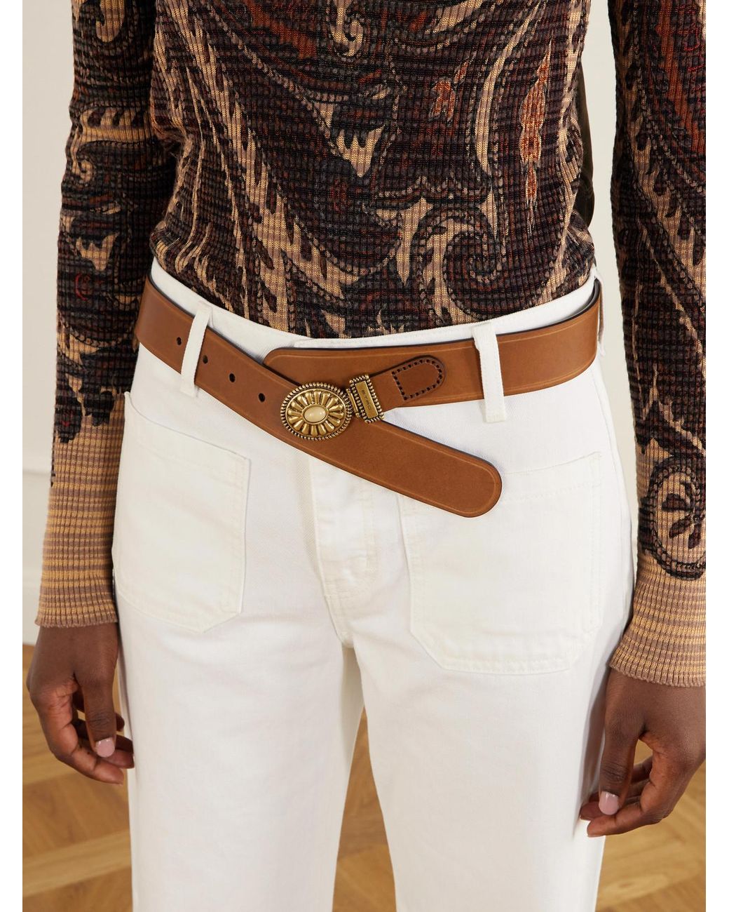 Etro Brown Leather Belt