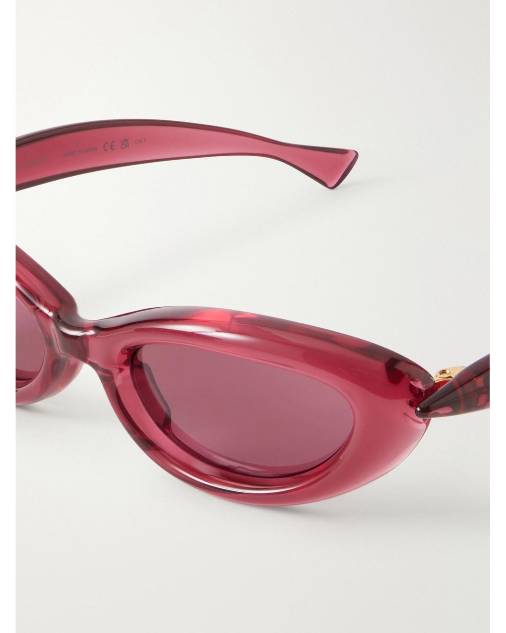 Bottega Veneta Pink Sardine Cat-Eye Injected Sunglasses