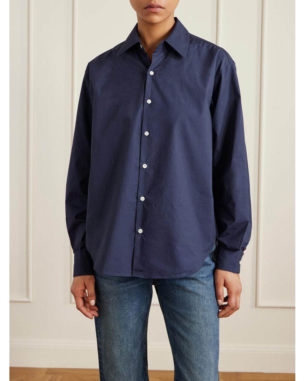 Comme Si Blue Cotton-Poplin Shirt
