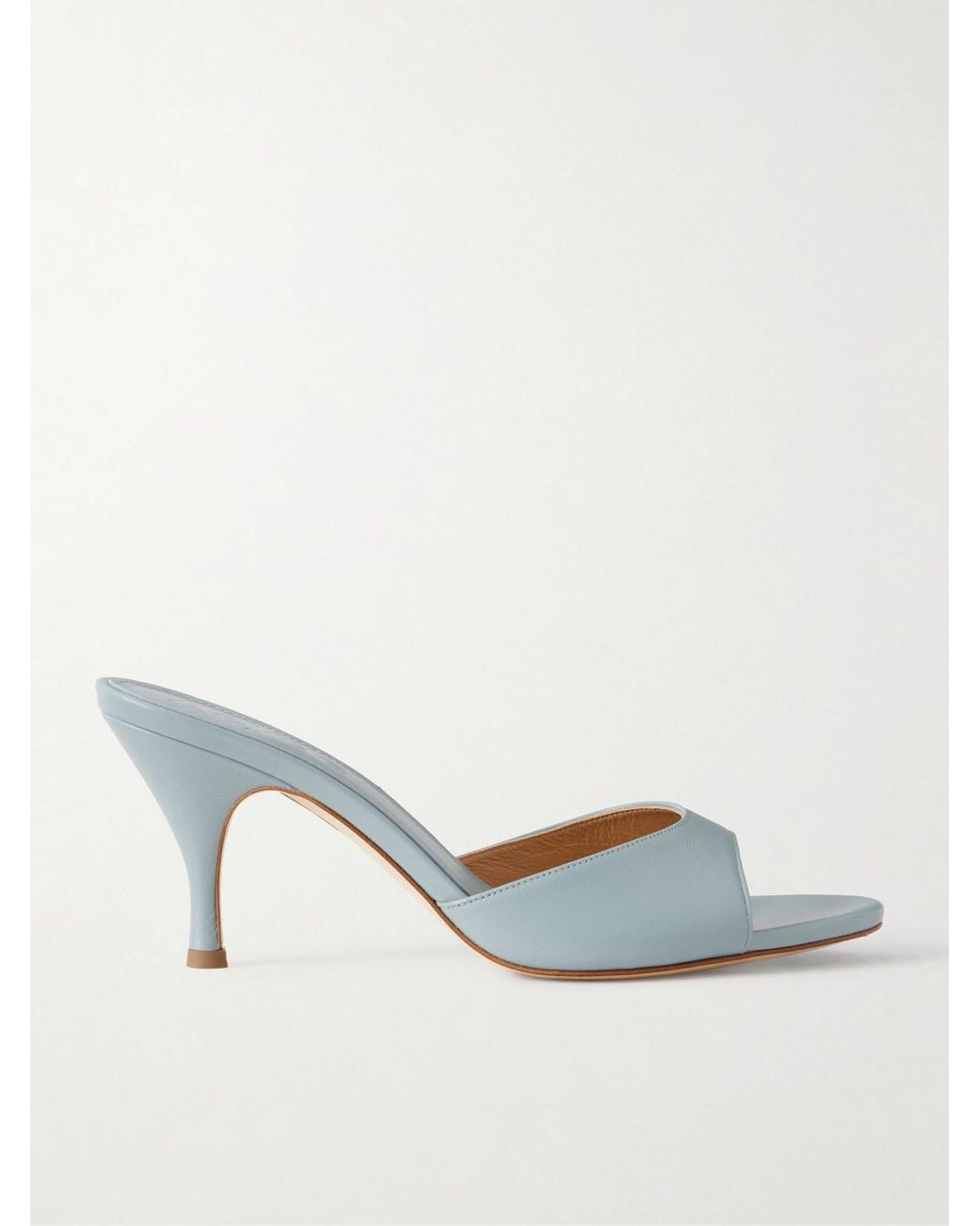 Aeyde Blue Samia Leather Mules