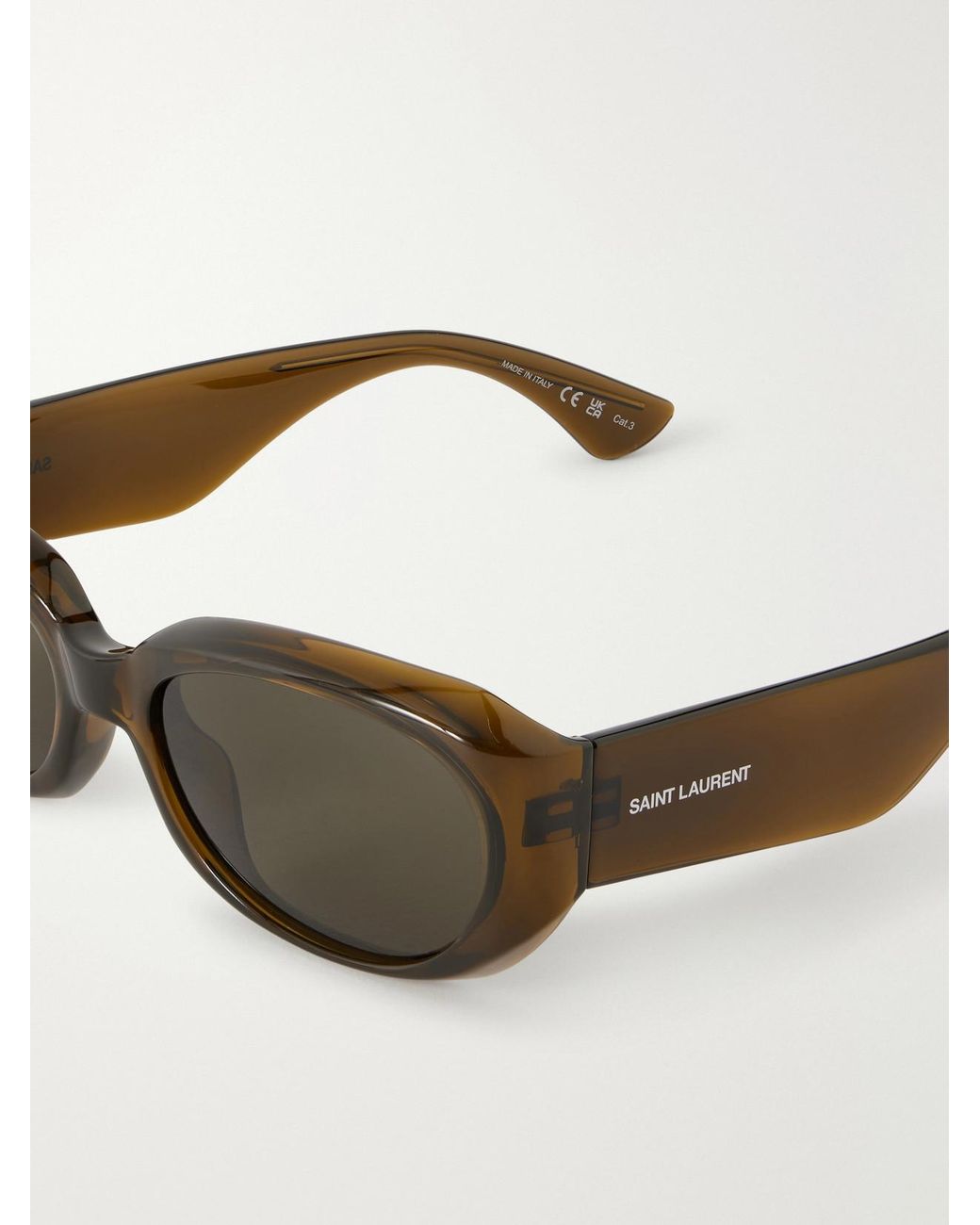 Saint Laurent Green Sl 868 Squared-Frame Acetate Sunglasses