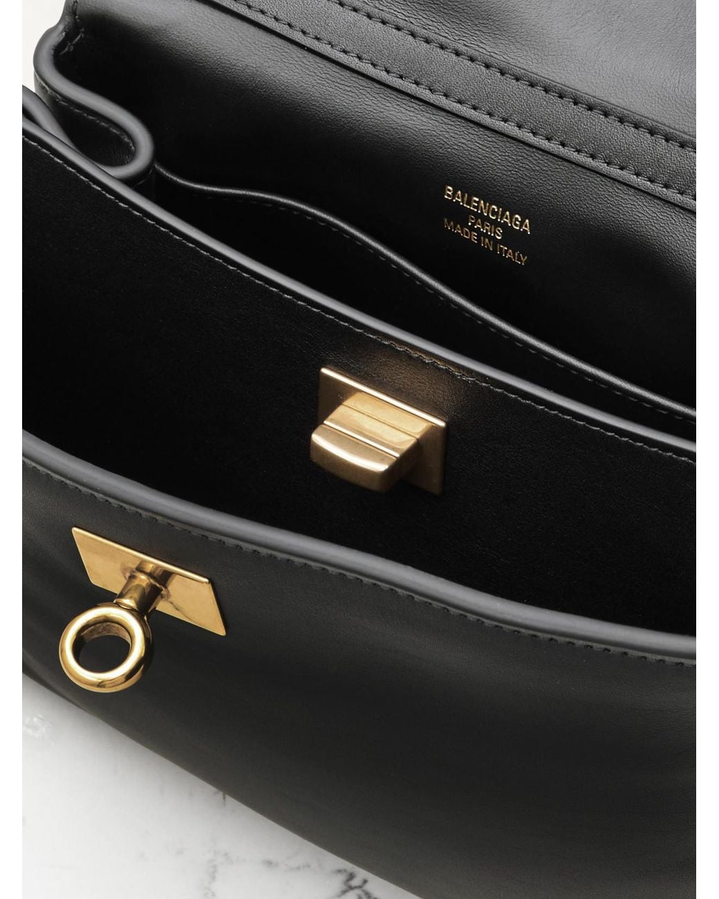Balenciaga Black Rodeo Mini Leather Top-Handle Bag