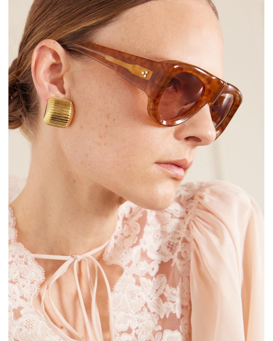 Jacques Marie Mage Orange Barclay D-Frame Acetate Sunglasses