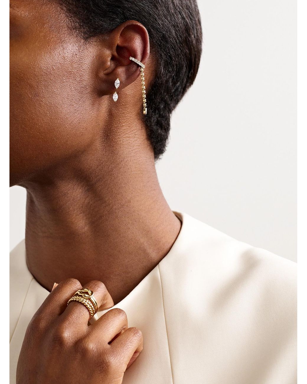Anita Ko Natural Orbit 18-Karat Diamond Single Earring