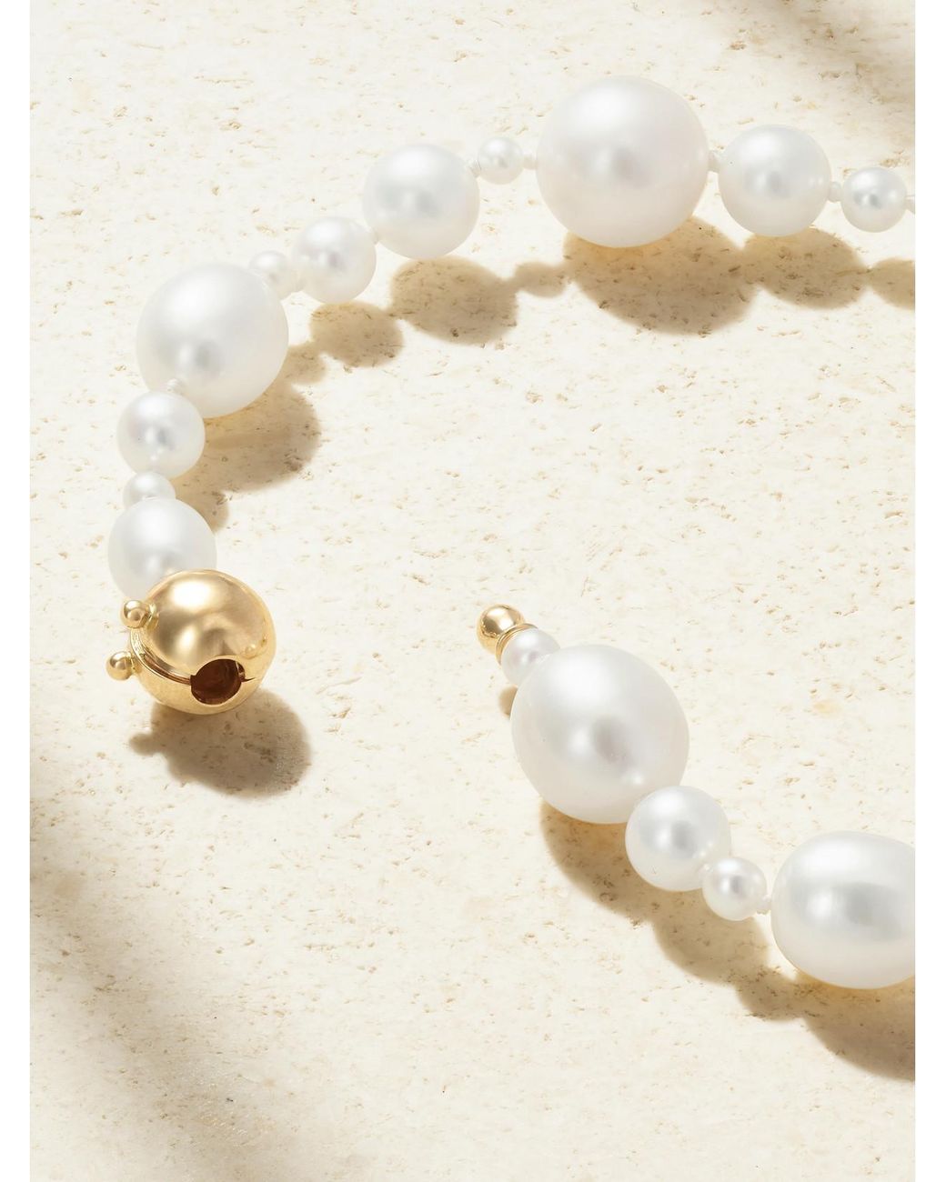 Sophie Bille Brahe Natural Amis Peggy 14-Karat Pearl Bracelet