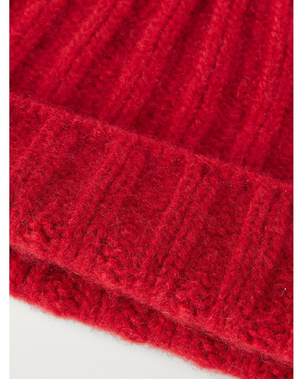 Johnstons Red Bhaltair Cashmere And Silk-Blend Beanie