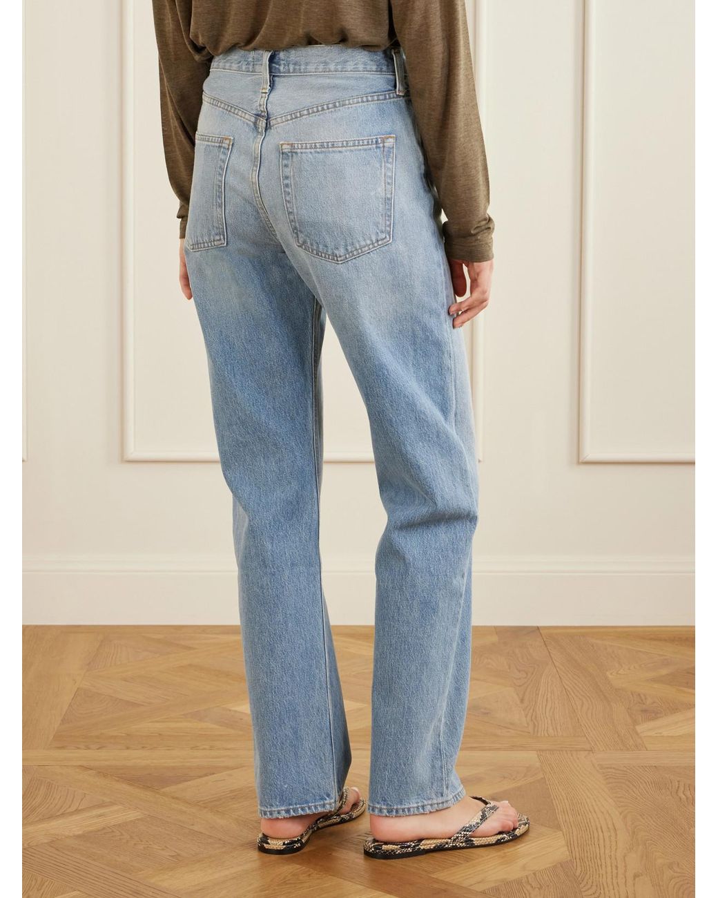 Agolde Blue Kelly High-Rise Straight-Leg Jeans