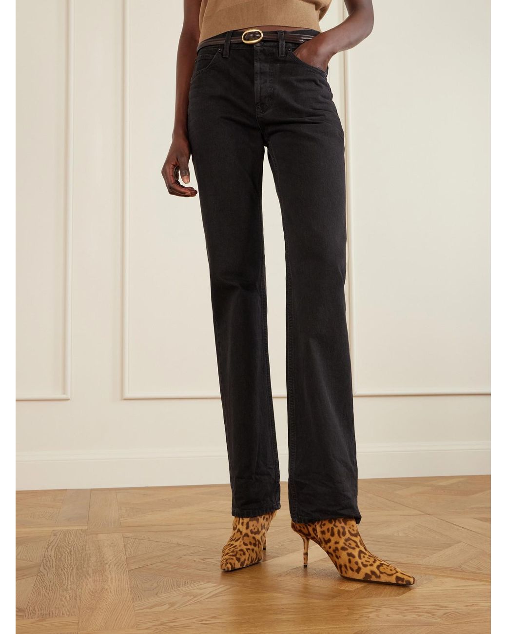 Saint Laurent Brown Ashley Bootie