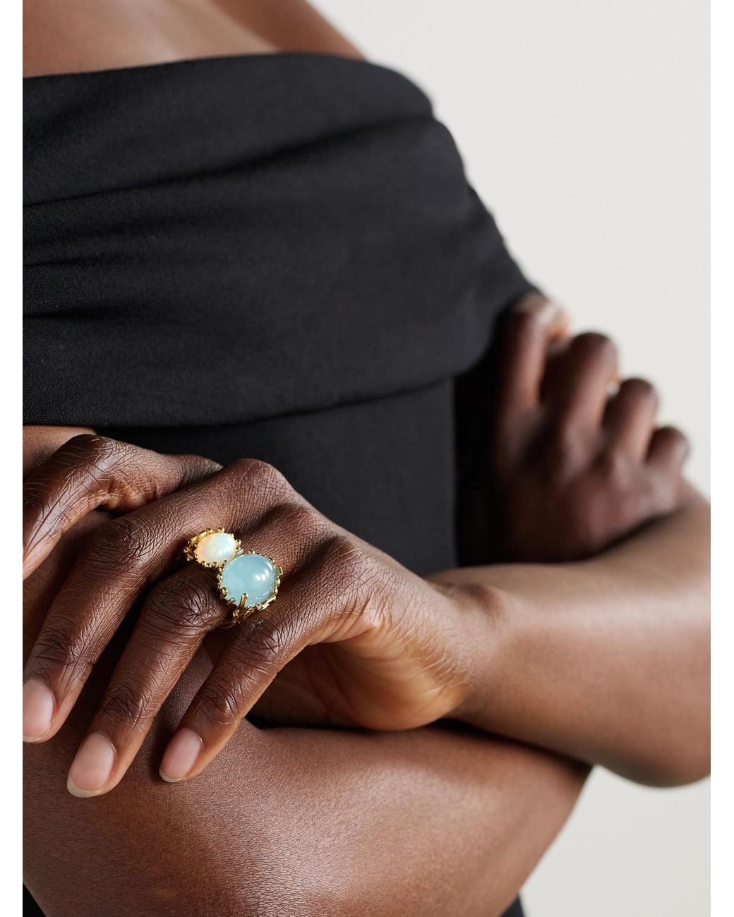 Ole Lynggaard Copenhagen Blue Boho 18-Karat Multi-Stone Ring