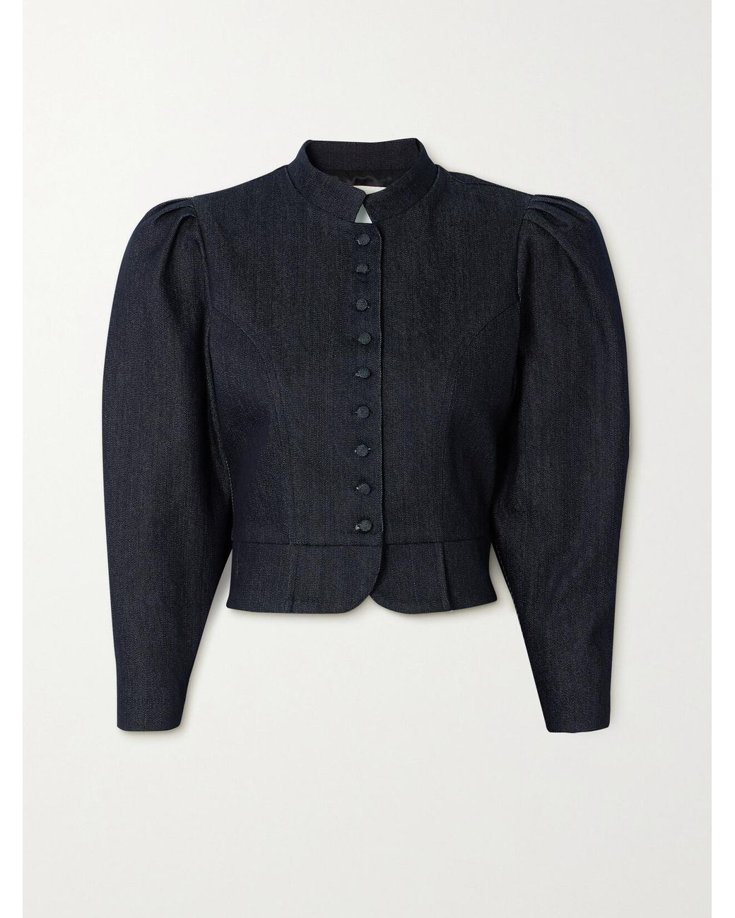 D'Estree Blue Amoako Denim Peplum Jacket