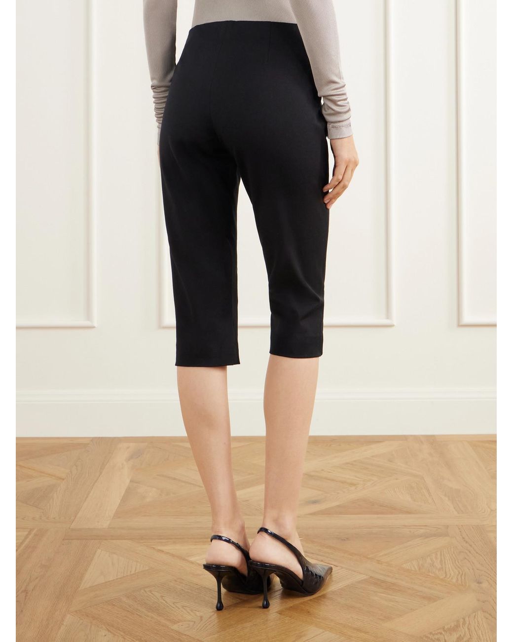 St. Agni Blue Cotton-Twill Skinny-Leg Capri Pants