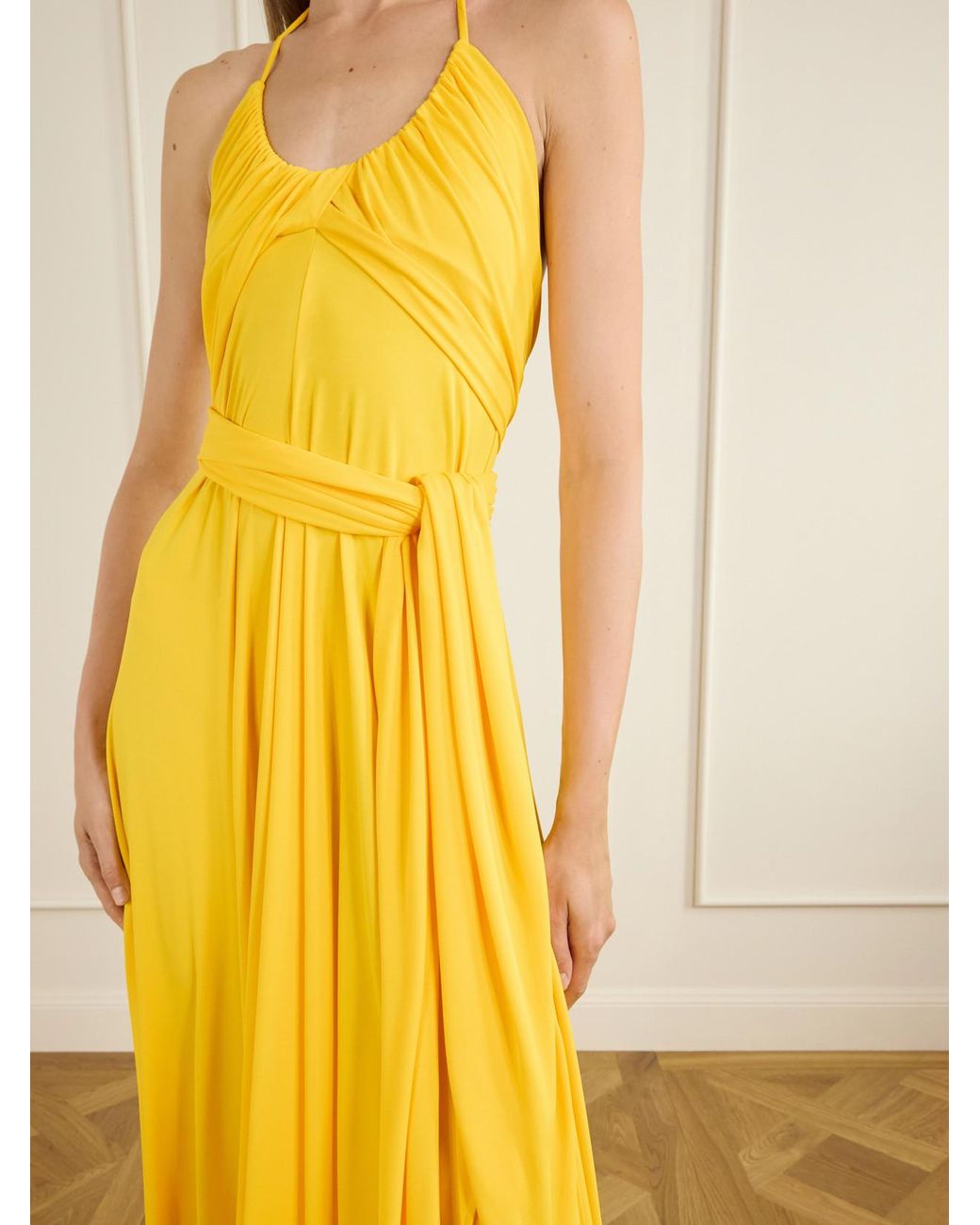 Alaïa Yellow Backless Dress