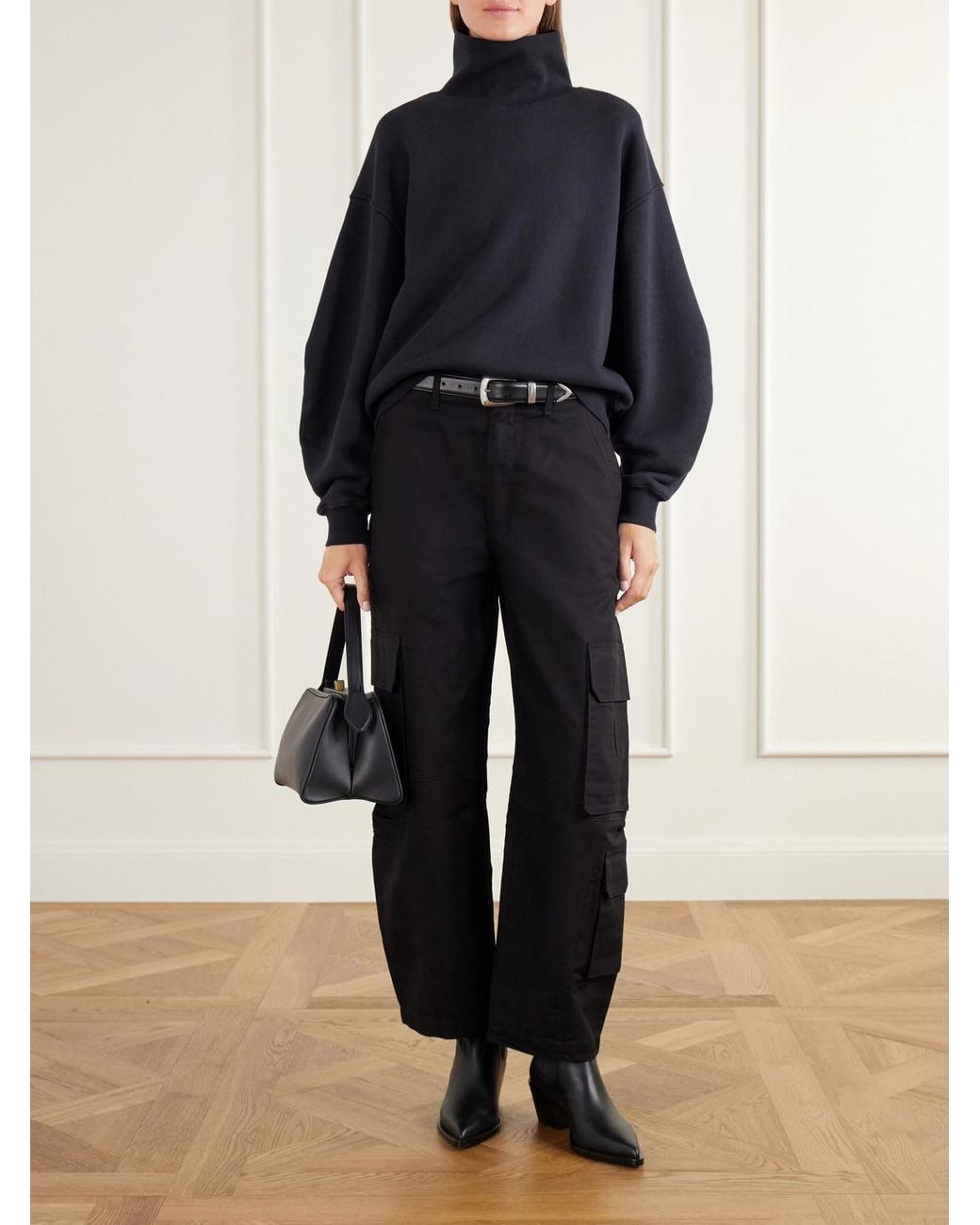 Agolde Blue Ambika Utility Cotton-Sateen Barrel-Leg Pants