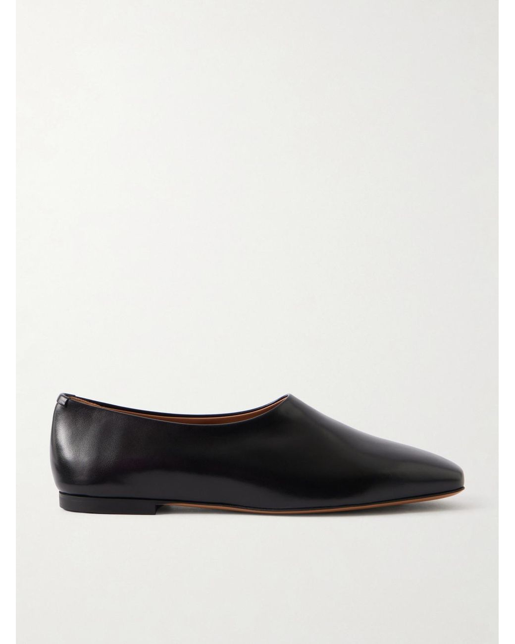 Jil Sander Black Ballerina Prince Leather Flats