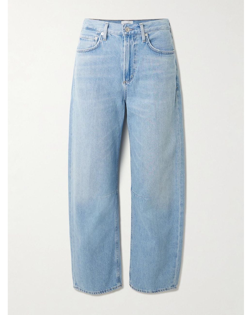 Citizens of Humanity Blue Miro Mid-Rise Barrel-Leg Jeans