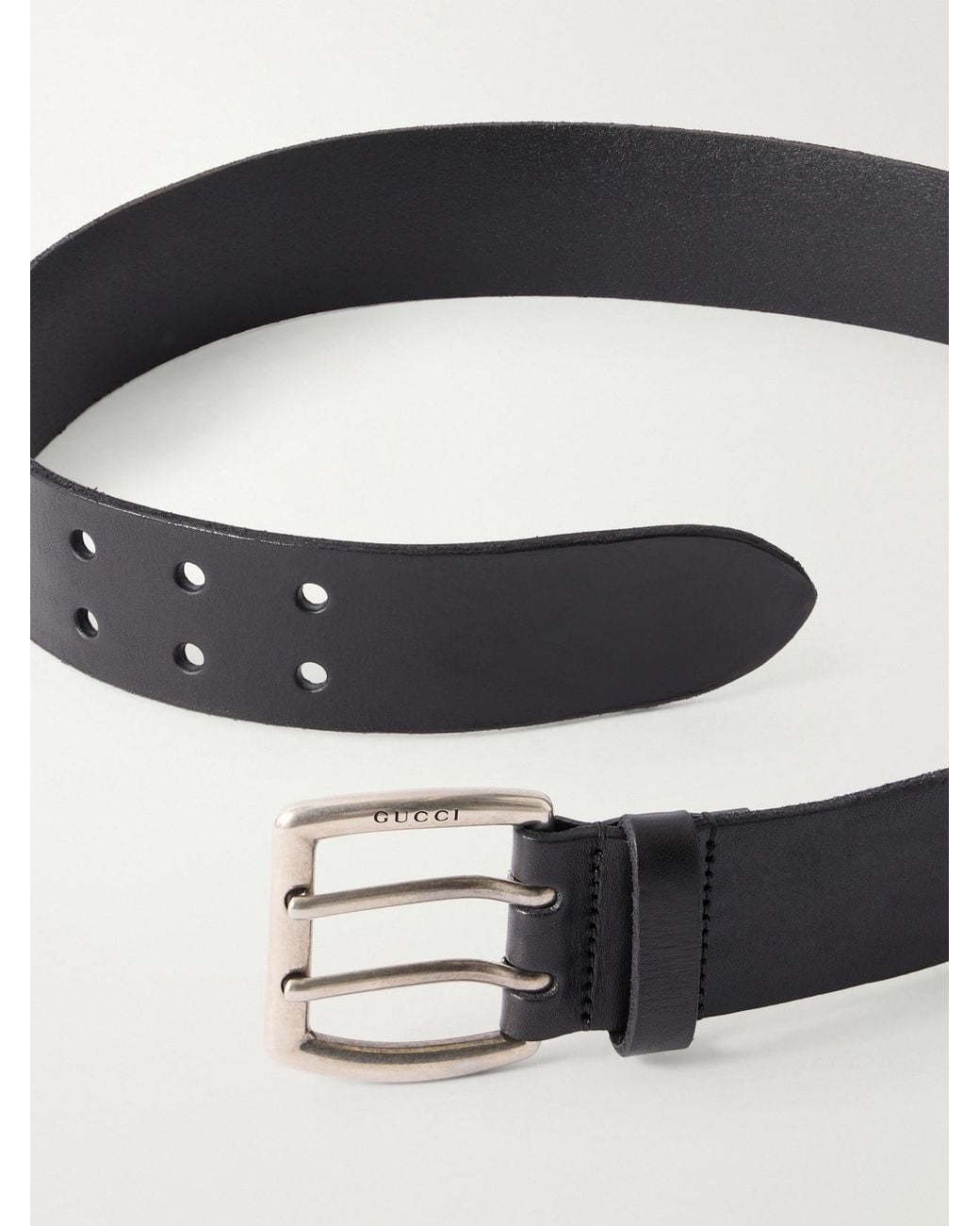 Gucci Black Wide Leather Belt