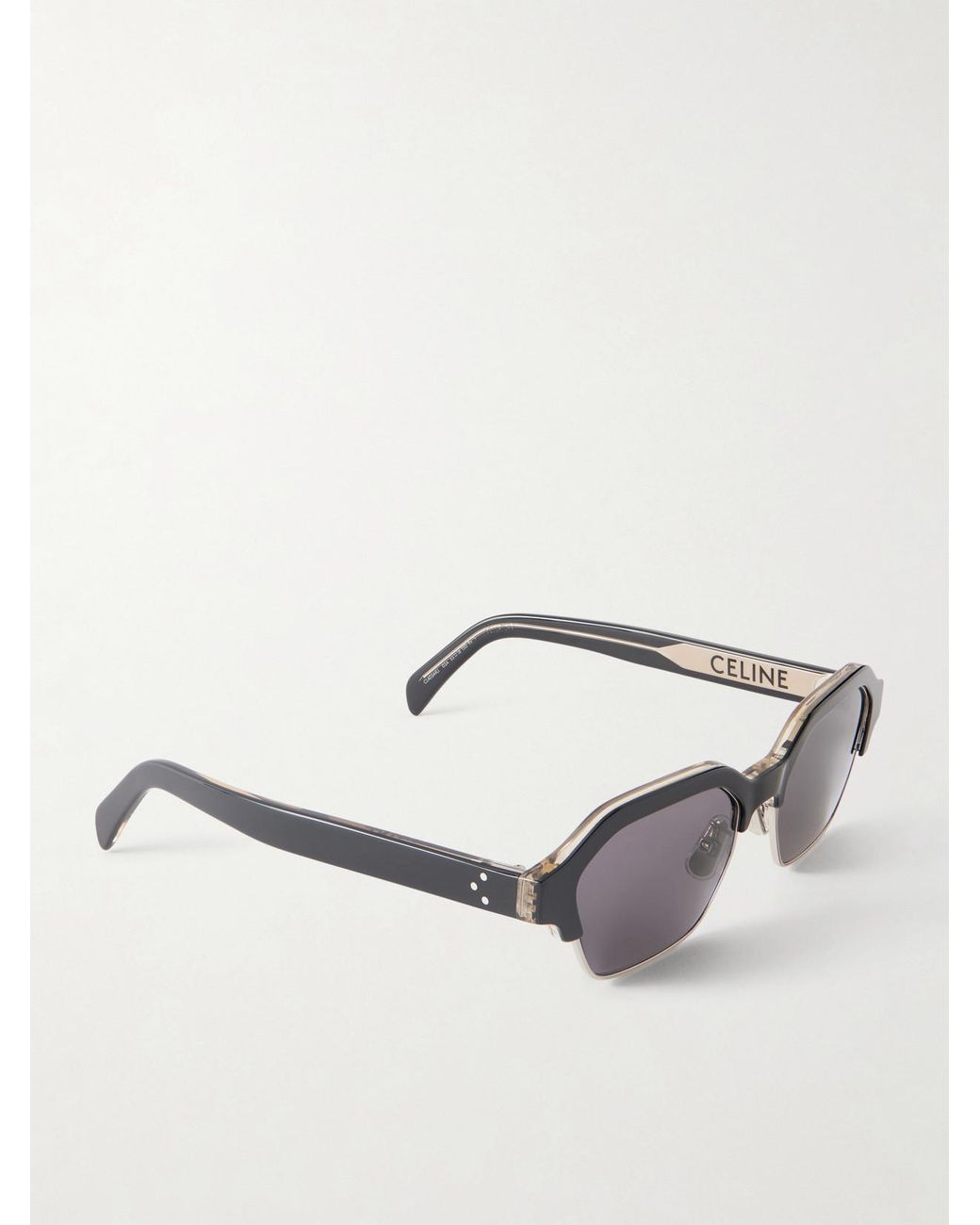 Céline Black Square-Frame Acetate Sunglasses