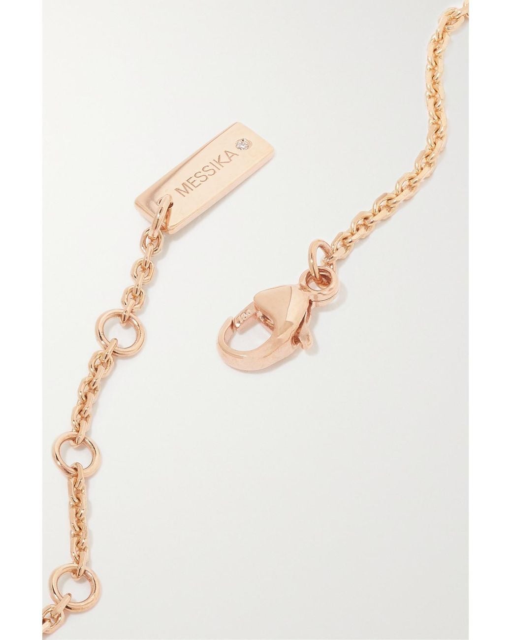 Messika White Lucky Move 18-Karat Rose, Onyx And Diamond Bracelet