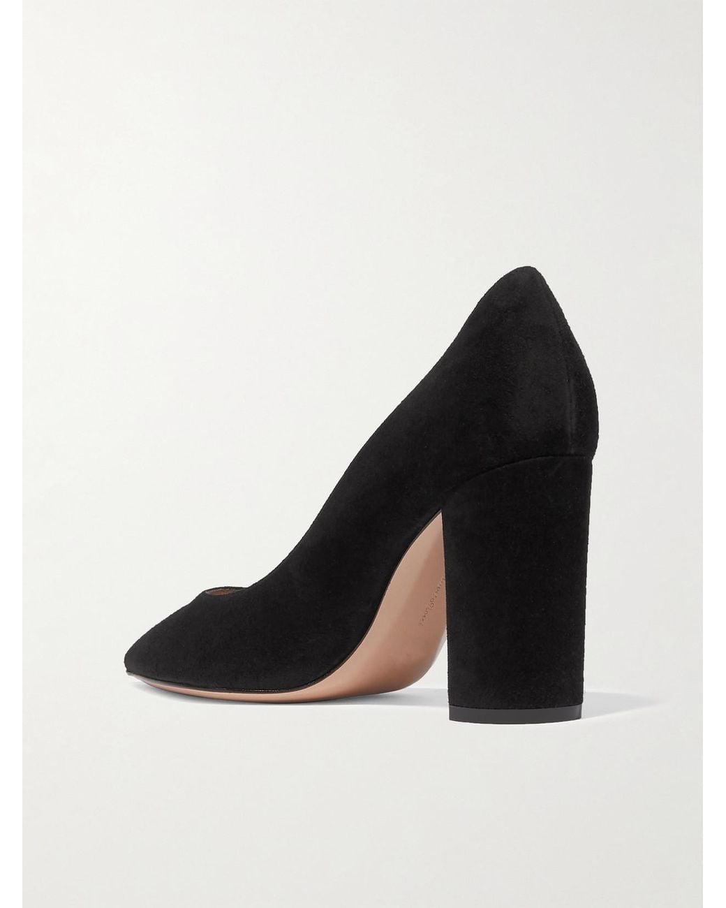 Gianvito Rossi Black Piper 85 Suede Pumps