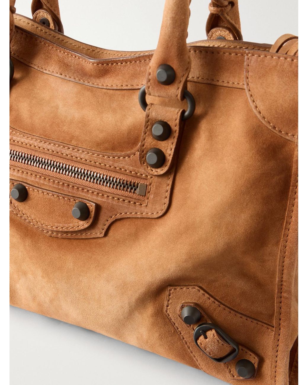 Balenciaga Brown Le City Small Suede Shoulder Bag