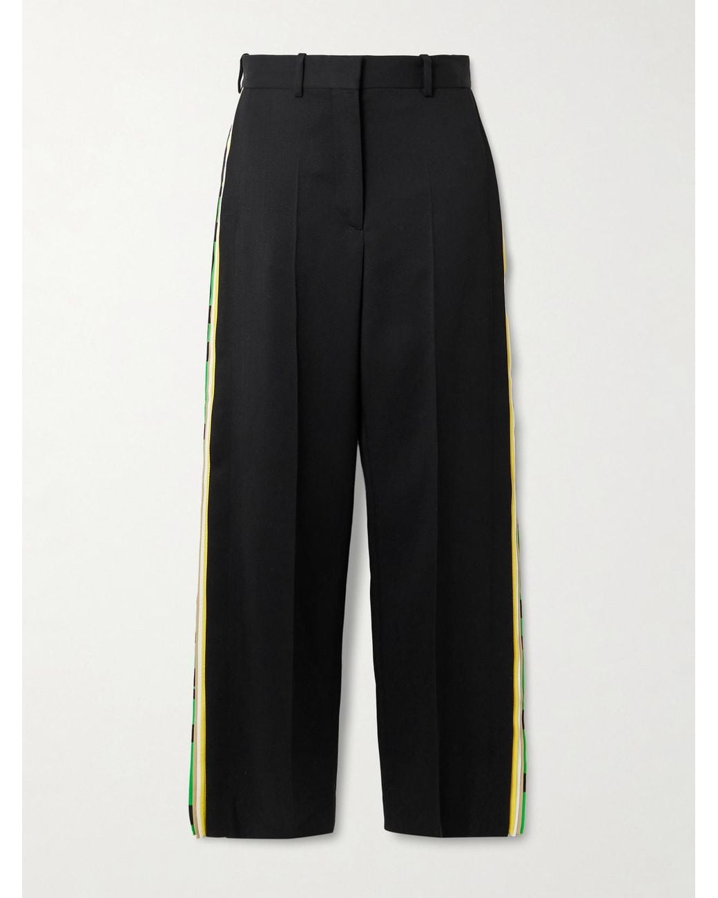 Loewe Black Striped Wool Straight-Leg Pants