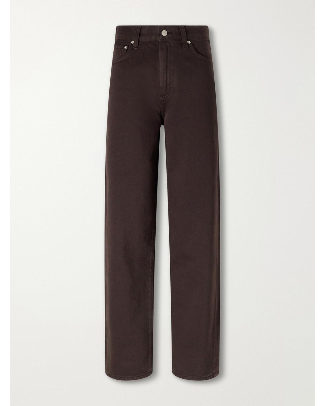 Citizens of Humanity Brown The Taper Jean Mid-Rise Straight-Leg Jeans