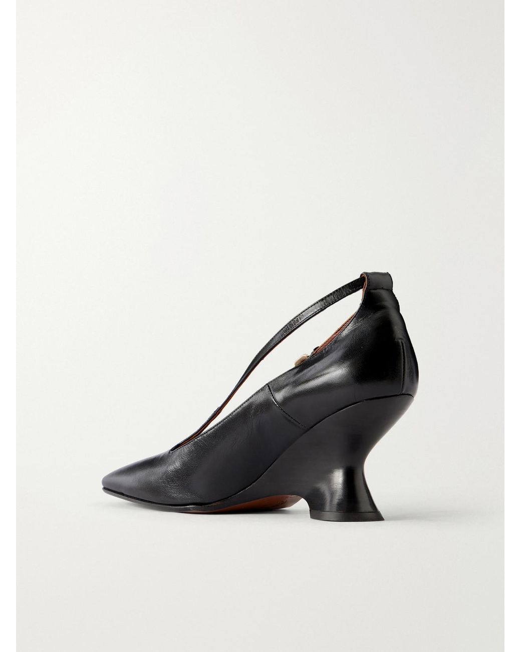 Dries Van Noten Black Leather Pumps