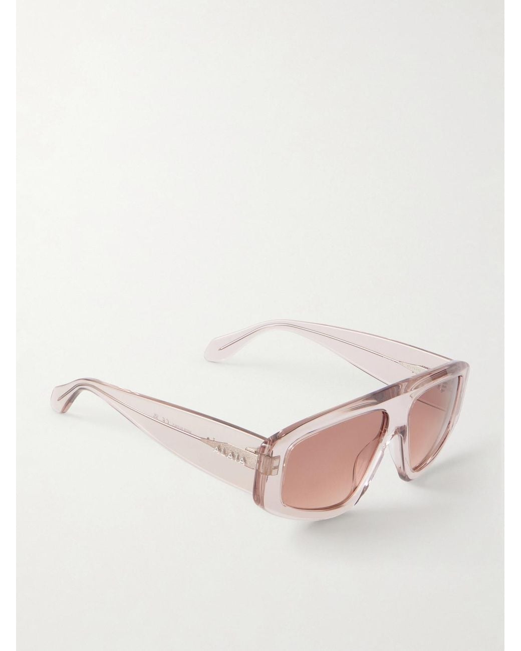 Alaïa Pink Aviator-Style Recycled-Acetate Sunglasses