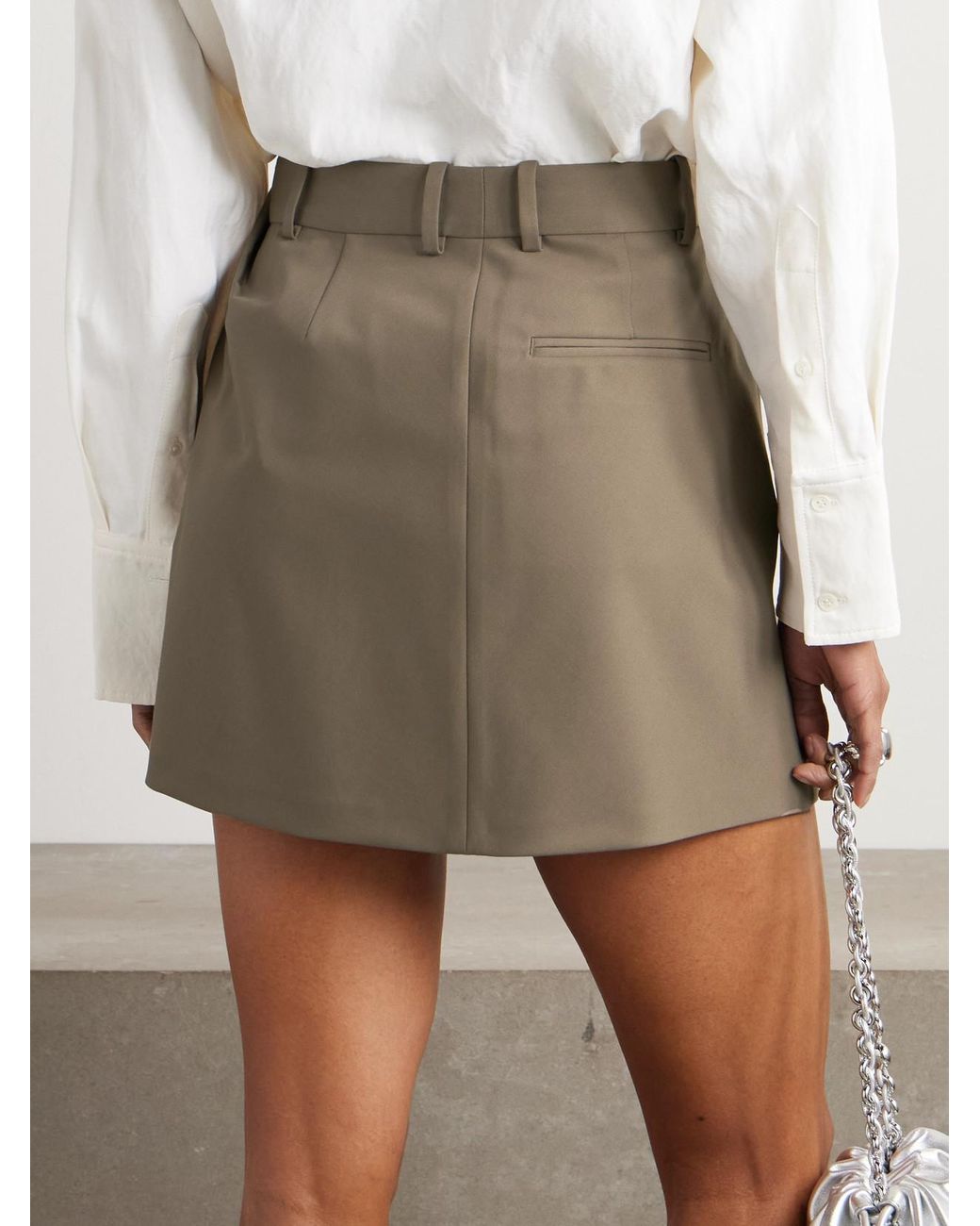 LOEWE Asymmetric cotton and silk miniskirt ミニ スカート LOEWE Asymmetric cotton and silk miniskirt ミニ スカート