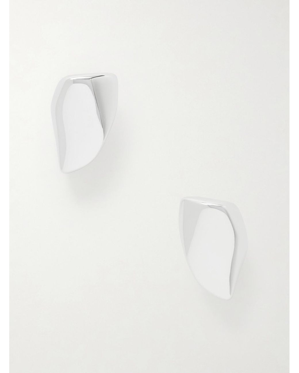 Bottega Veneta White Prisma Earrings