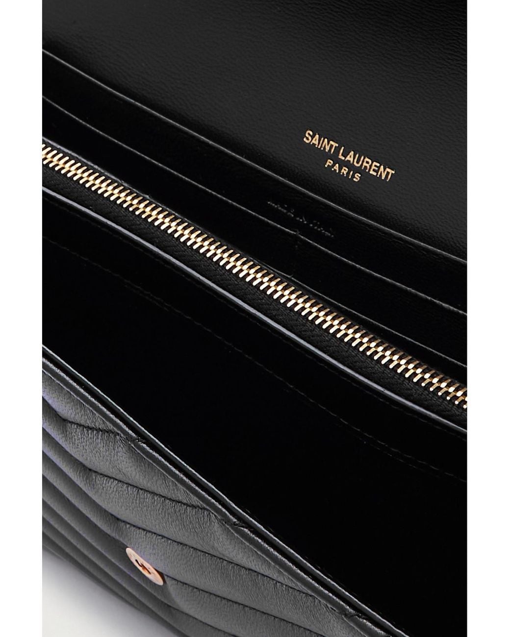 Saint Laurent Black Cassandre Matelassé Leather Shoulder Bag