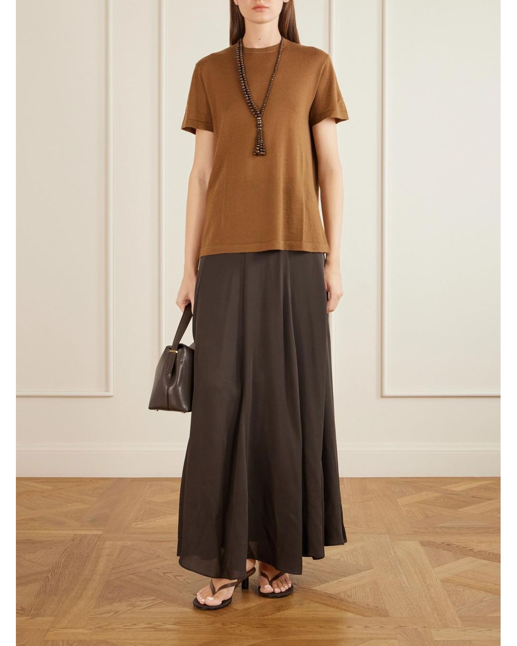 Co. Brown Cashmere T-Shirt