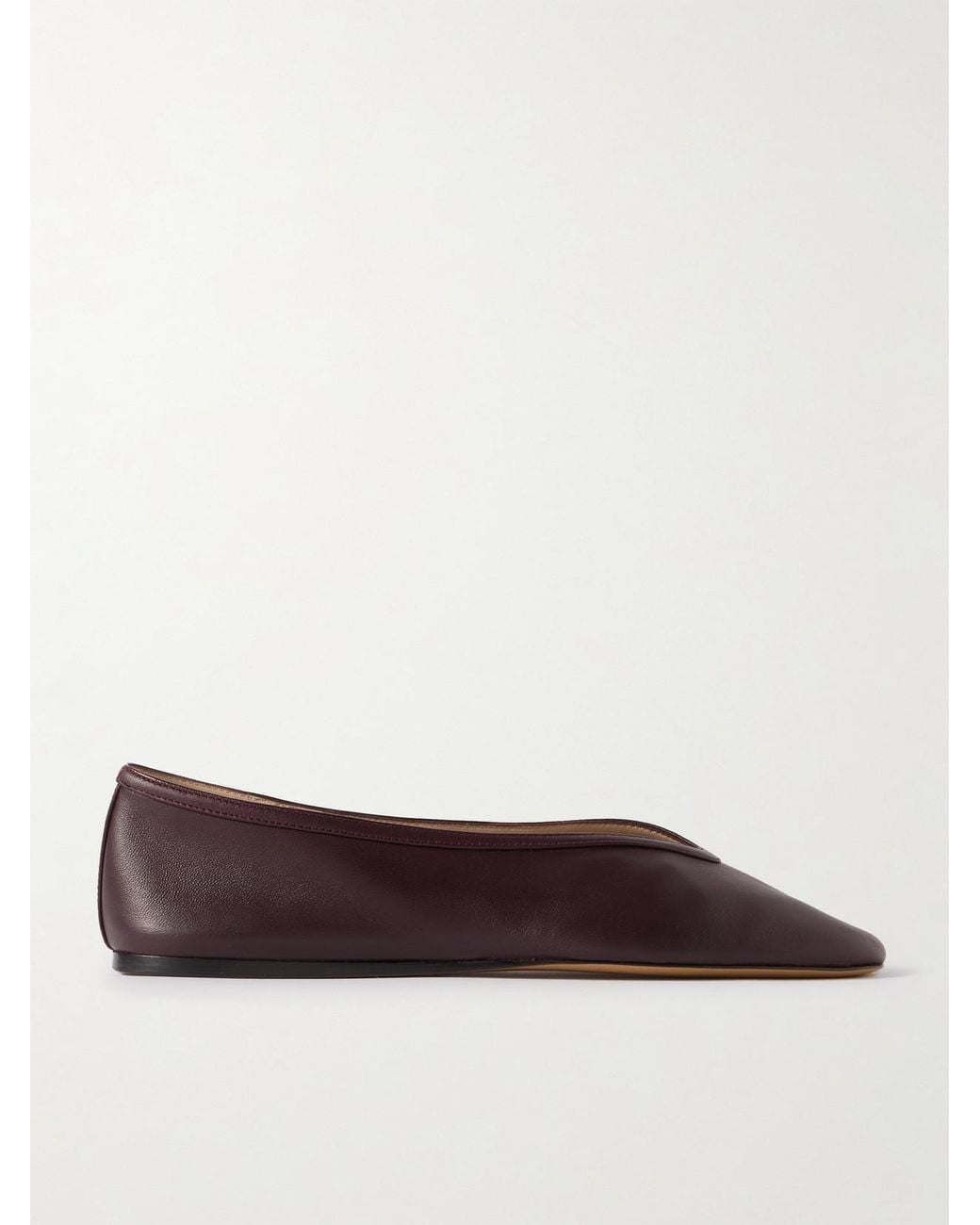 Le Monde Beryl Brown Luna Leather Ballet Flats