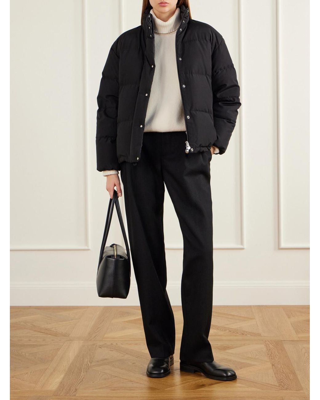 Moncler Blue Verone Quilted Shell Down Jacket