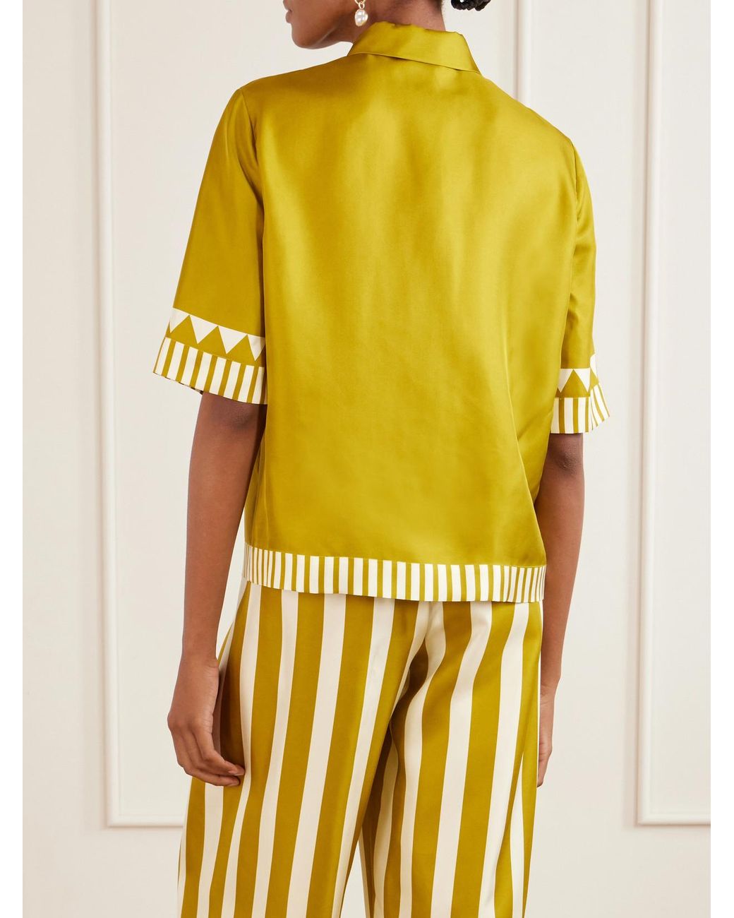 Eres Yellow Emeraude Printed Silk Shirt