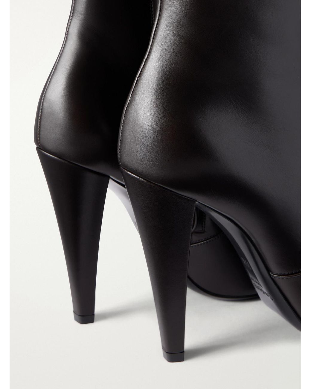 Saint Laurent Black 77 110 Leather Knee Height Boots