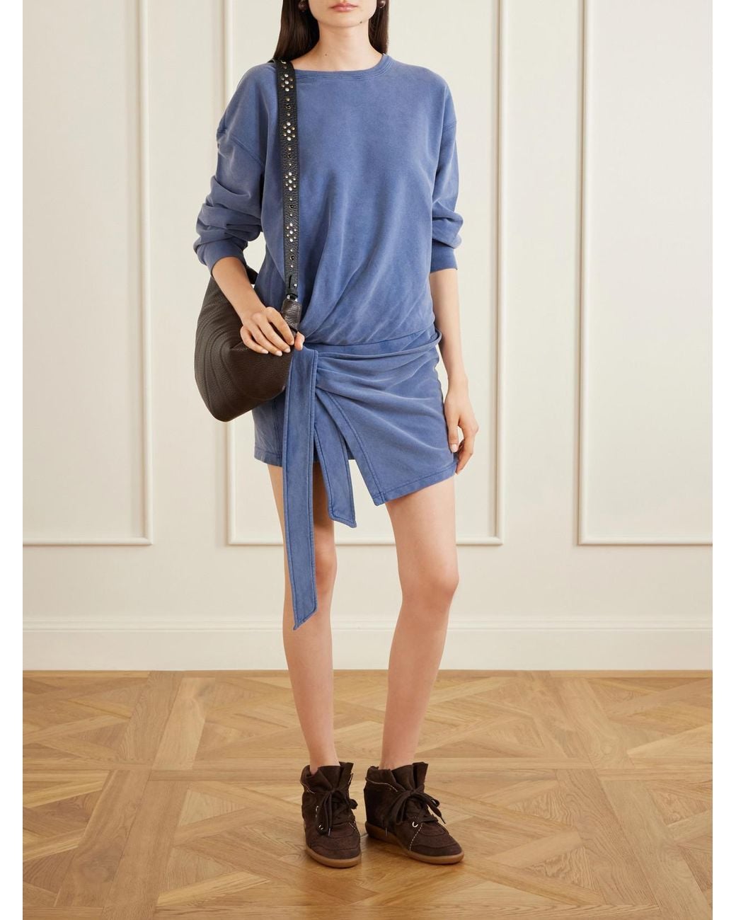 Isabel Marant Brown Bobby Suede Wedge Sneakers
