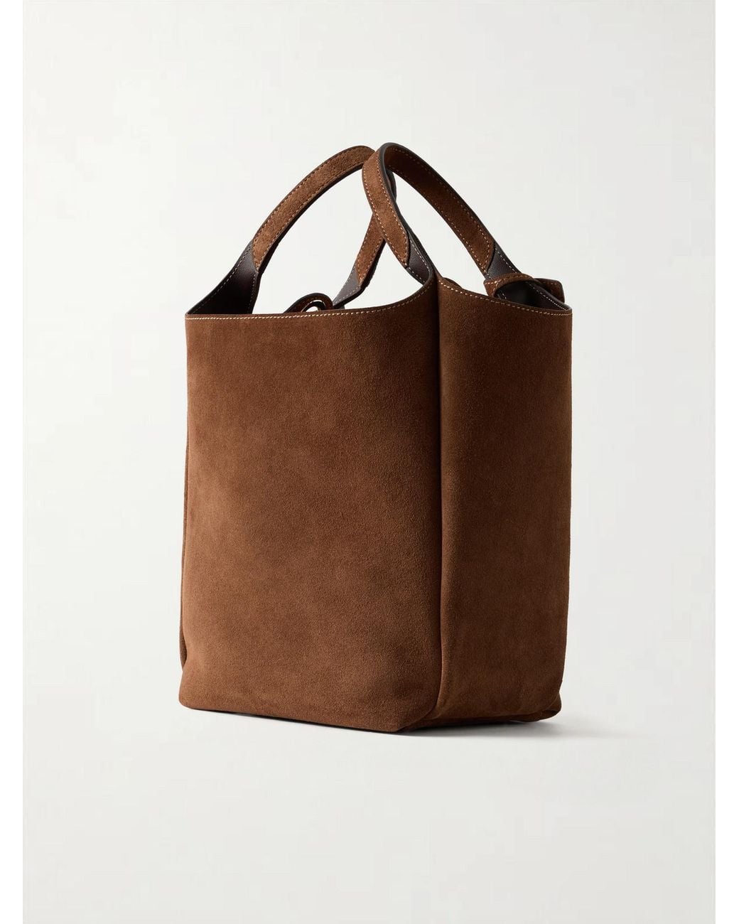 Tod's Brown Apa Secchiello Piccolo Suede Shoulder Bag