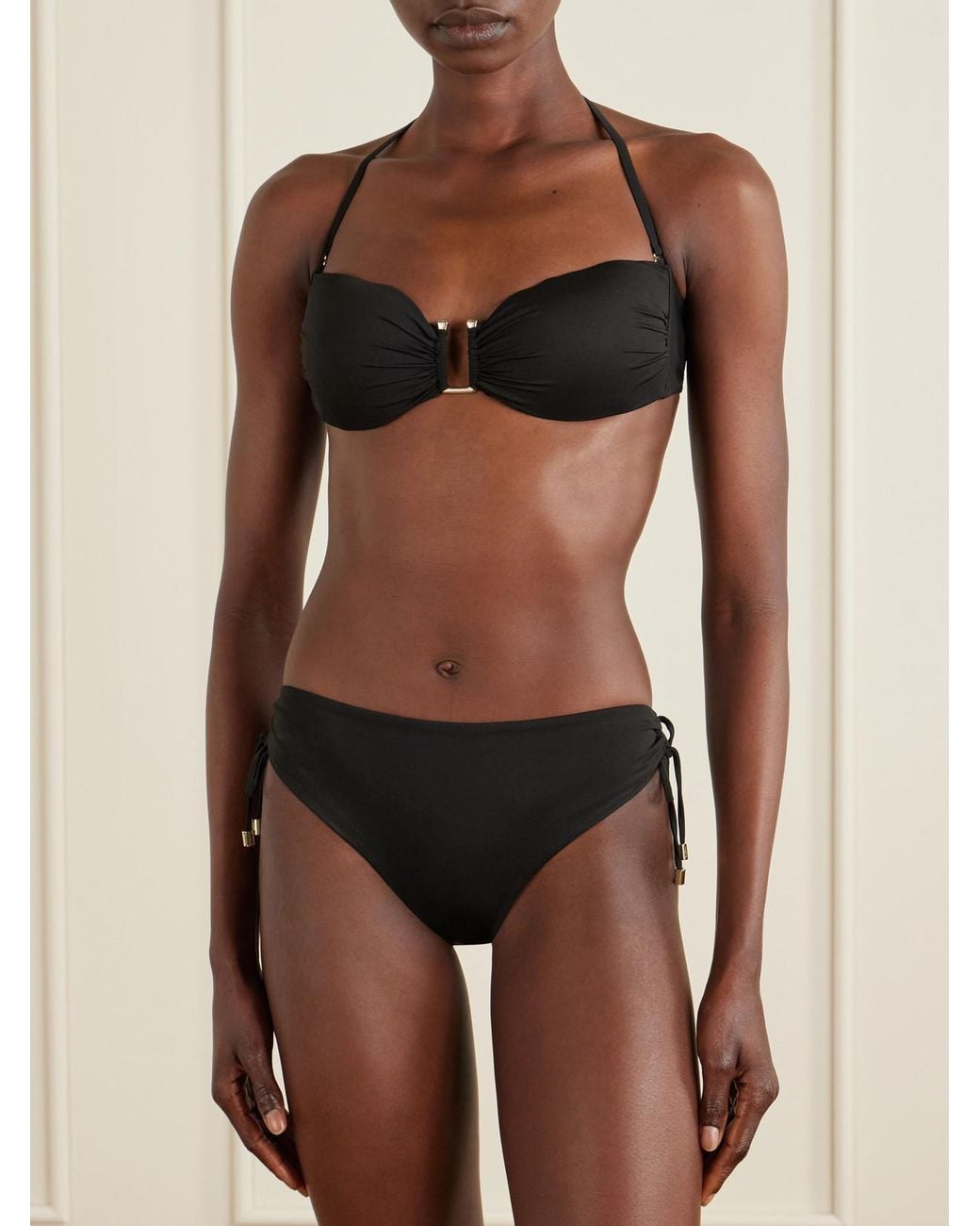 Max Mara Black Amelia Bandeau Bikini Top