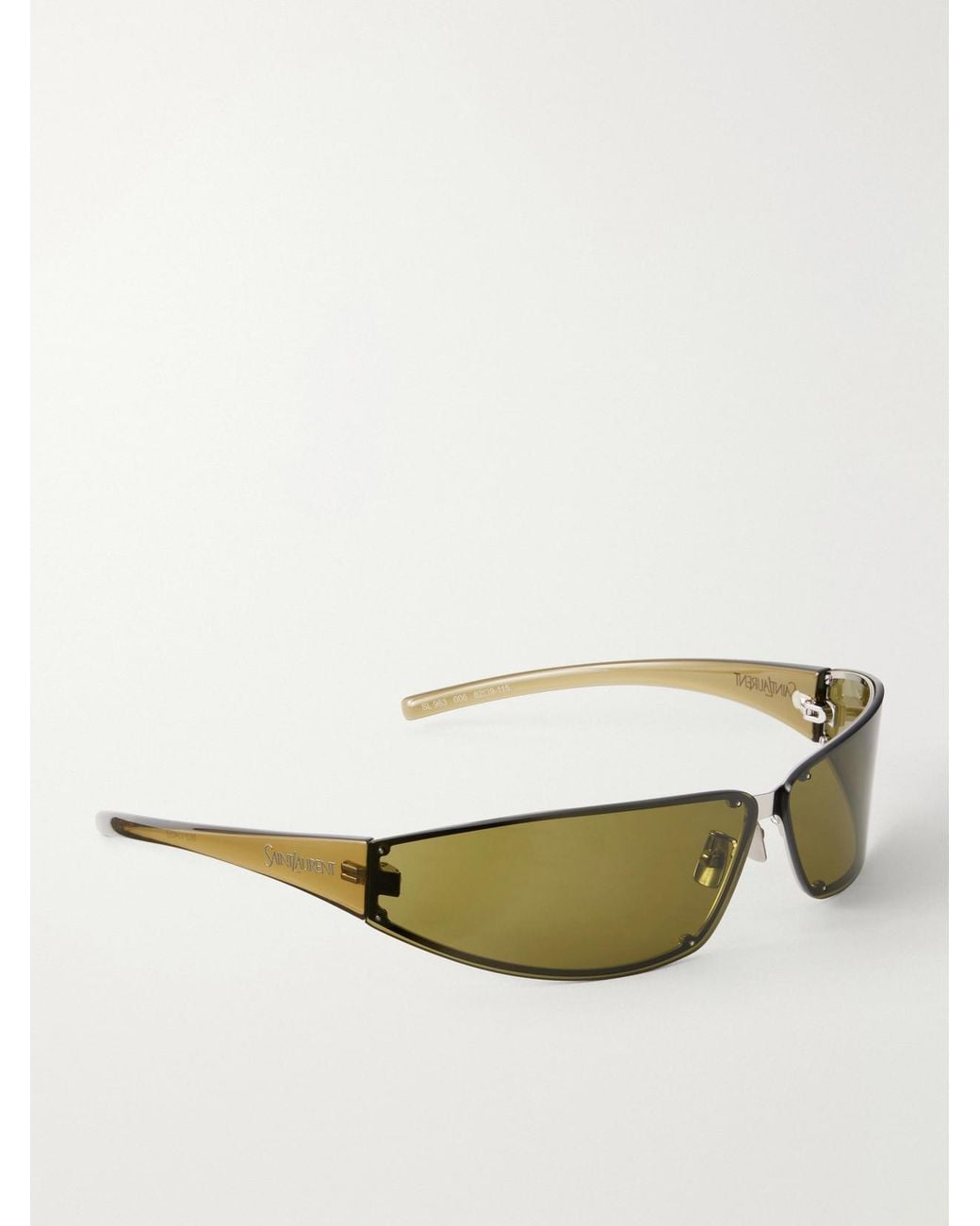 Saint Laurent Green Sl 963 Square-Frame-Tone Sunglasses